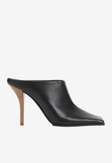 90 Leather Heeled Mules