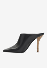 90 Leather Heeled Mules