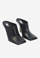90 Leather Heeled Mules