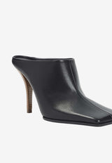 90 Leather Heeled Mules