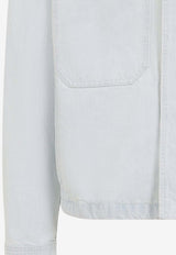 Biker Denim Jacket with Logo-Patch