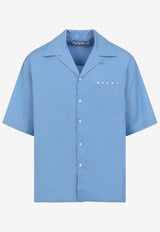 Short-Sleeved Shirt with Embroidered-Logo