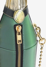 Bottle-Shaped Leather Shoulder Bag