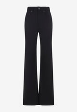 Straight-Leg Wool Tailored Pants