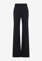 Straight-Leg Wool Tailored Pants
