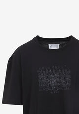 Numerical Print Washed T-shirt