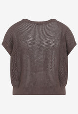 Cable Knit Cropped Cardigan