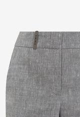 Wool Blend Tailored Pants