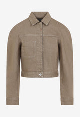 Ovalo Cropped Denim Jacket