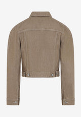 Ovalo Cropped Denim Jacket