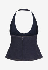 Lavoir De-Nimes Halterneck Denim Top