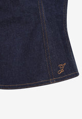 Lavoir De-Nimes Halterneck Denim Top