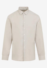 Long-Sleeved Silk-Blend Shirt
