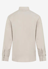 Long-Sleeved Silk-Blend Shirt