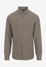 Long-Sleeved Silk-Blend Shirt