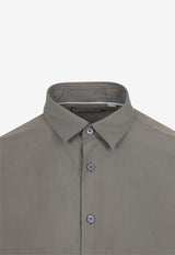 Long-Sleeved Silk-Blend Shirt
