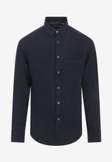 Long-Sleeved Linen Shirt