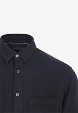 Long-Sleeved Linen Shirt
