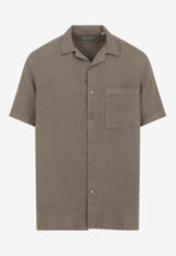 Short-Sleeved Linen Shirt
