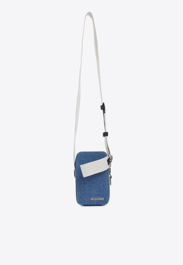 Le Cuerda Vertical Denim Shoulder Bag