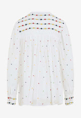 Floral-Embroidered Blouse