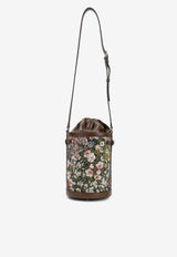 Floral Embroidered Bucket Bag