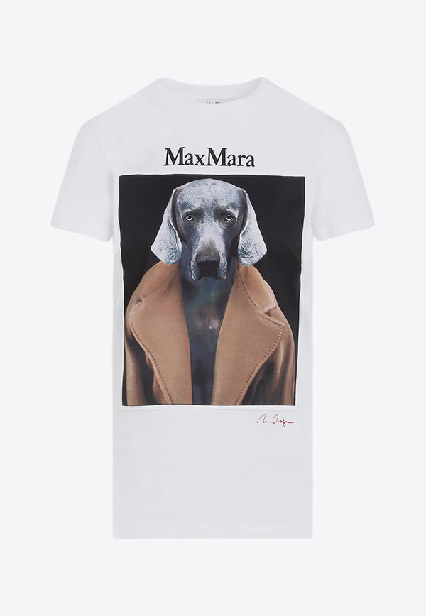 Dog-Print Crewneck T-shirt