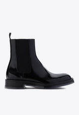 Patent Leather Chelsea Boots