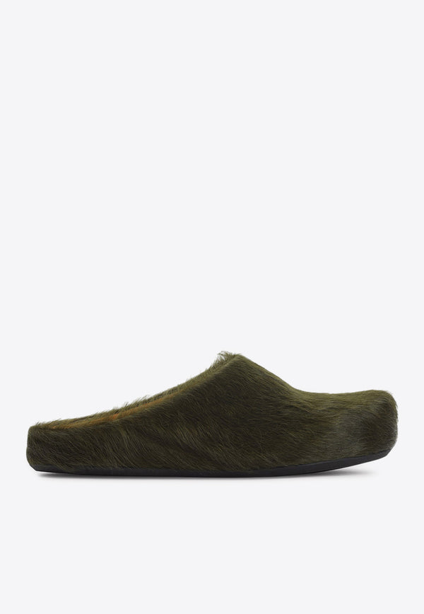 Fussbett Sabot Mules in Calf Hair