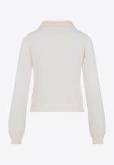 Logo-Embroidered Knitted Cardigan