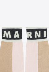 Color-Block Logo Socks