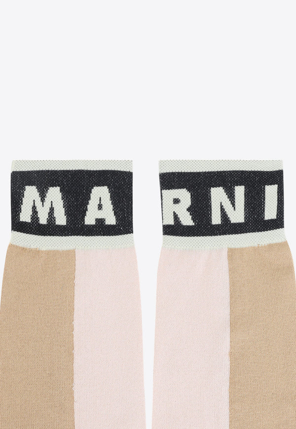 Color-Block Logo Socks
