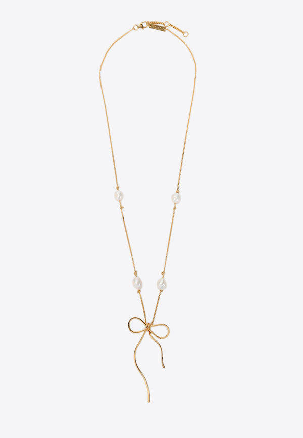 Bow Pearl Necklace