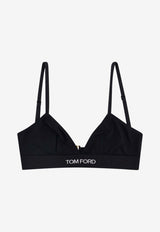 Logo-Print Bra
