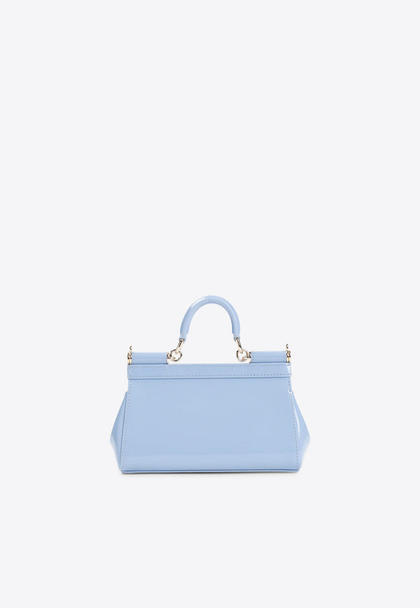 Small Sicily Top Handle Bag in Dauphine Leather