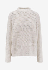 Linen-Blend Crewneck Sweater