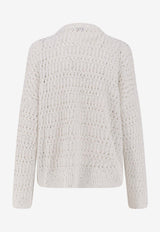 Linen-Blend Crewneck Sweater