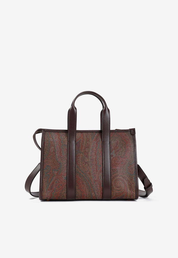 Small Paisley Jacquard Top Handle Bag