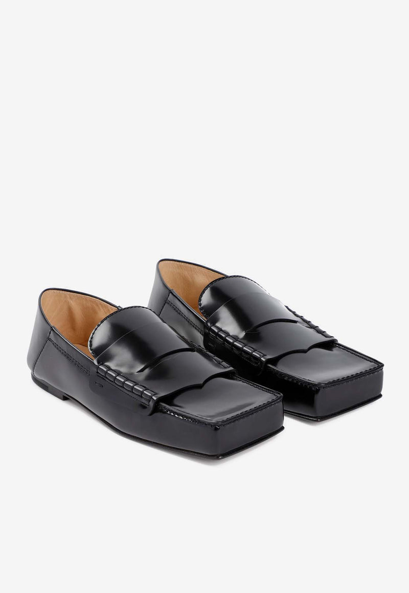 Carré Leather Square Loafers