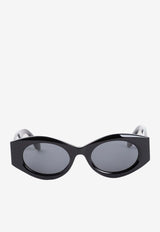 Oval-Frame Sunglasses