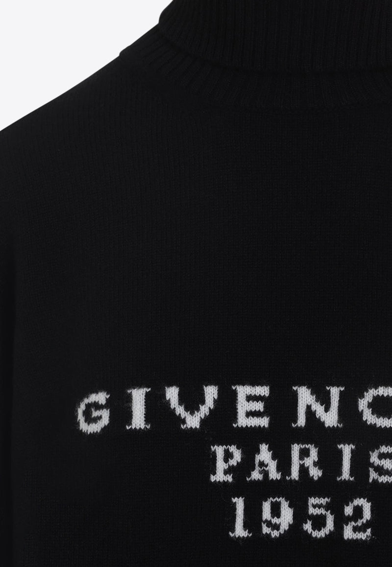 High-Neck Wool and Cashmere Sweater