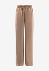 Silk Straight-Leg Pants