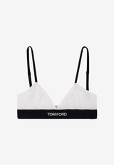 Logo-Print Bra