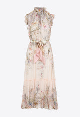 Rebellion Flutter Floral Midi Dress