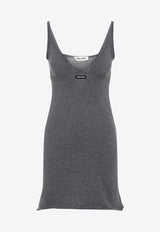 Cashmere Mini Dress with Logo-Label