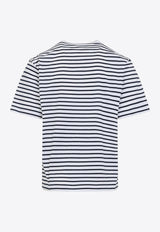 Logo Embroidered Stripe T-shirt