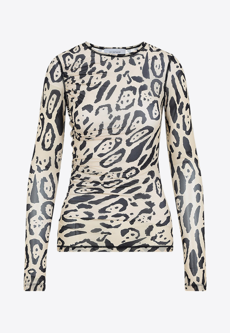 Bis Leopard Print Skin Top