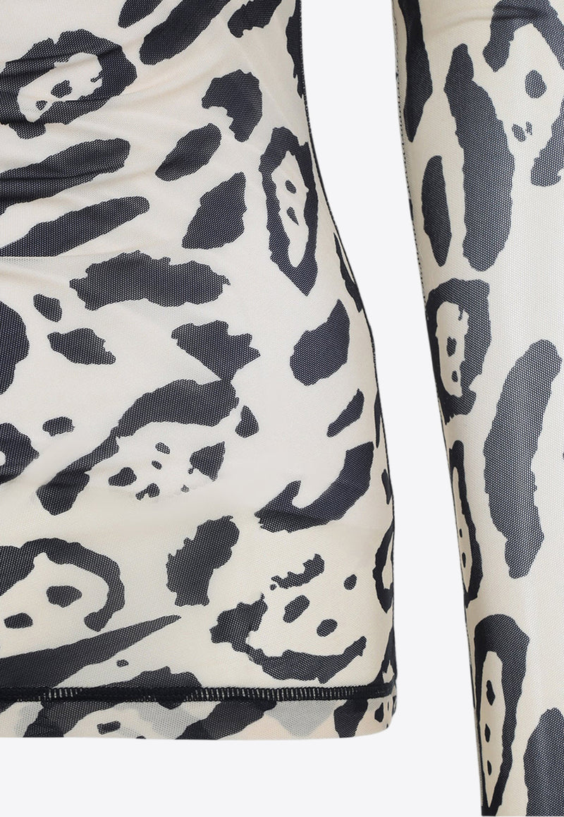 Bis Leopard Print Skin Top