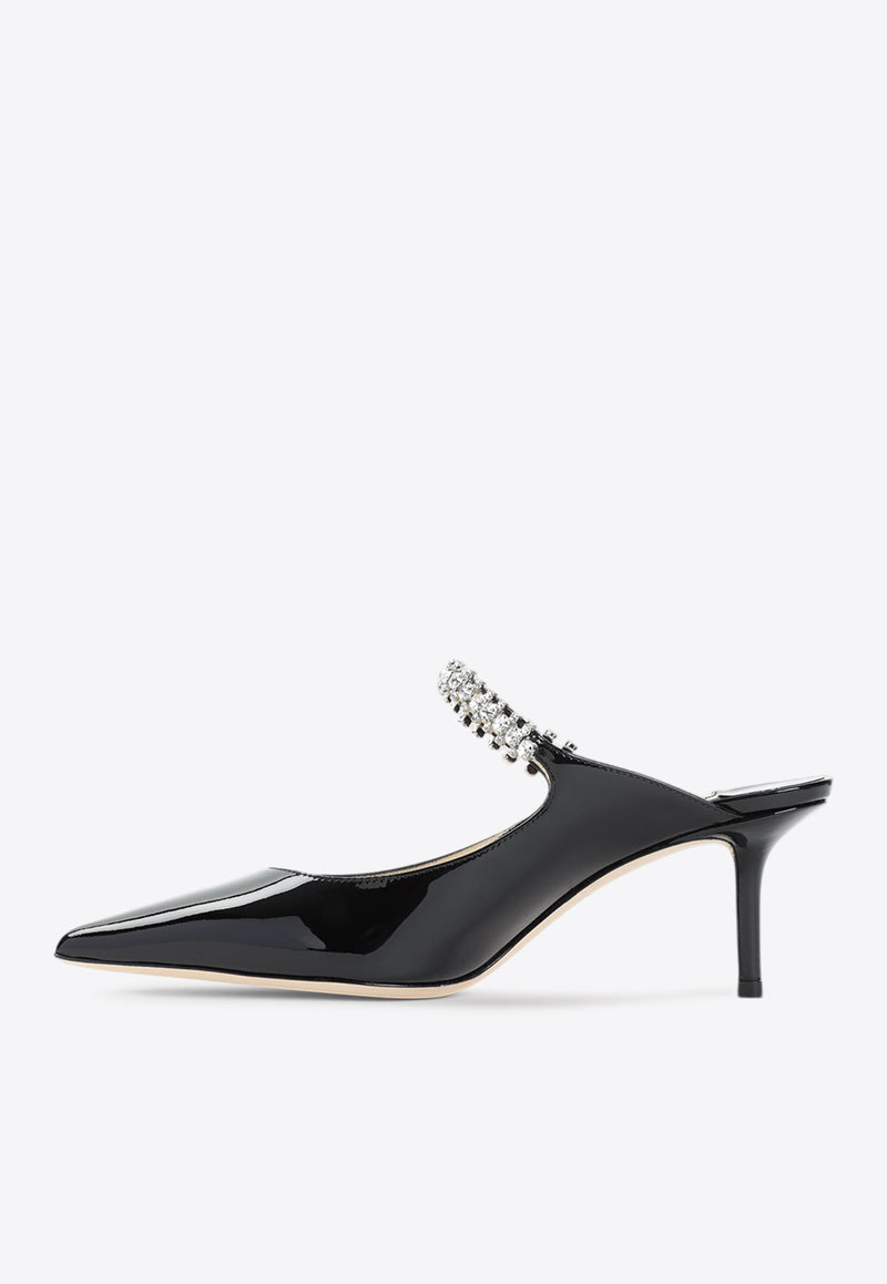 Bing 65 Crystal Strap Mules in Patent Leather