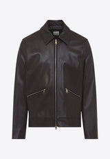 Leather Zip-Up Jacket